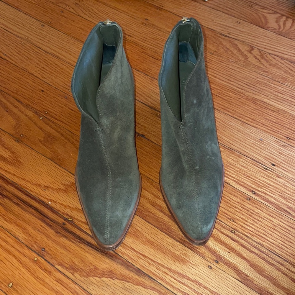 Vince Green Suede Booties